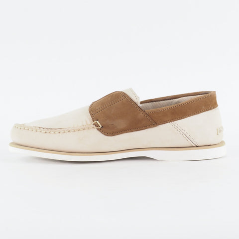 Mens Timberland Unleased 42580 Beige Leather Slip On Casual Loafer Shoes