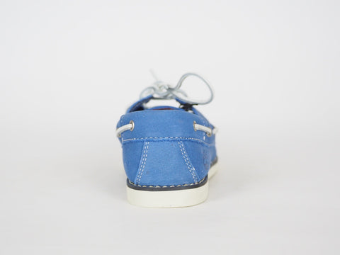 Boys Timberland Classic 1477A Blue Leather 2 Eye Lace Up Casual Kids Boat Shoes