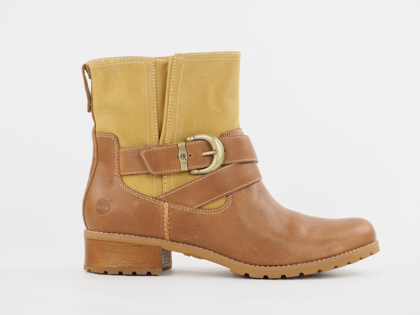 Womens Timberland Bethel 24657 Tan Leather Casual Pull On Winter Ankle Boots