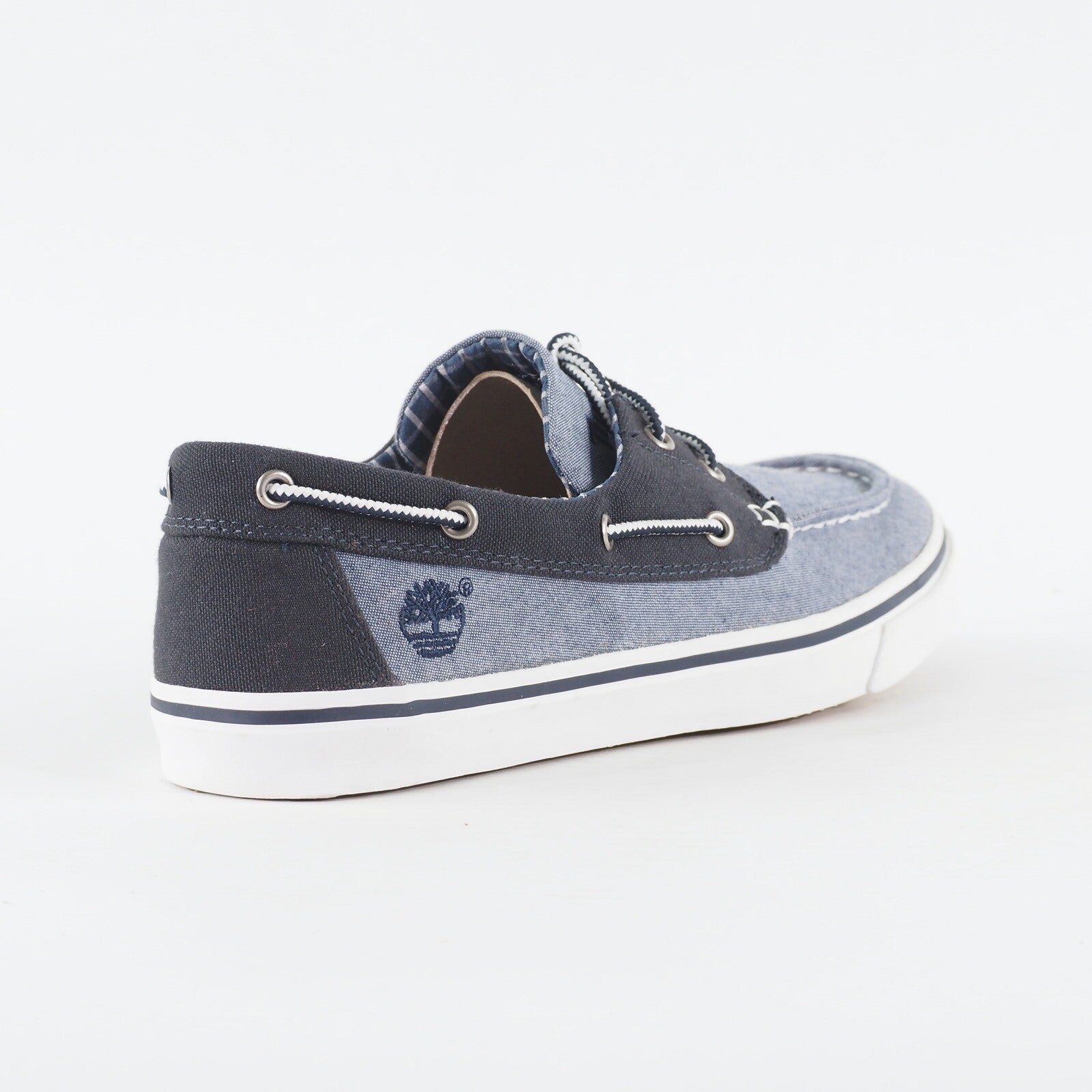 Mens Timberland New Market Ox 6537R Light Navy Canvas Lace Up Casual Boat Shoes