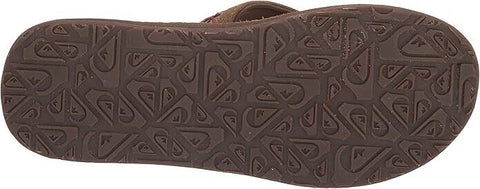 Mens Quiksilver Carver Leather Summer Outdoor Brown Flip Flop 