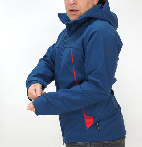 Mens Jack Wolfskin Sportiv Softshell 1306281 Dark Indigo Zip Up Windproof Jacket