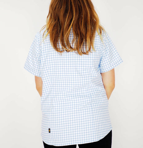 Womens Jack Wolfskin Kepler 1401723 Pale Purple Checks Light Short Sleeve Shirt