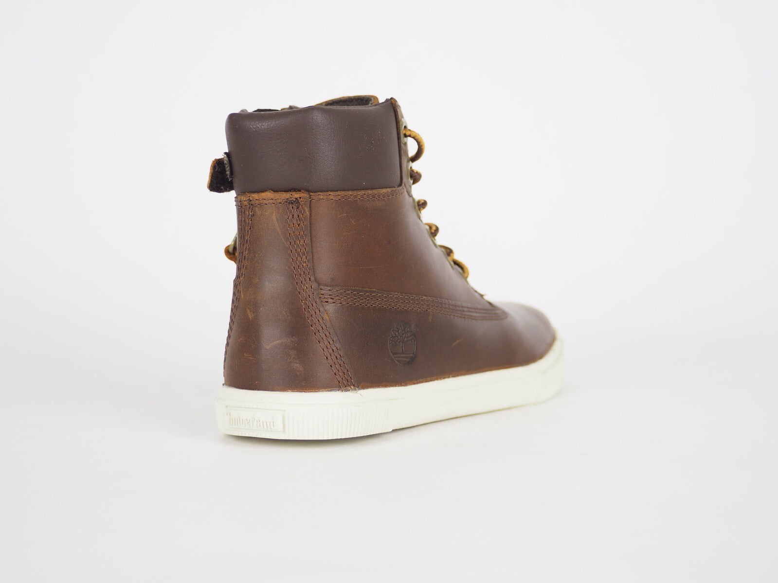 Boys Timberland EK 2.0 6 Inch 1675A Brown Leather Laced Zip Winter Chukka Boots