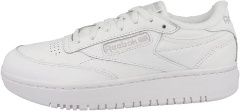 Women's Reebok Club C Double GW0854 Leather White Casual Lace Up Trainers