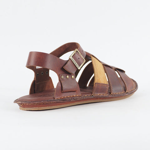 Mens Timberland Earthkeepers Fisherman 5145A Brown Leather Buckle Casual Sandals