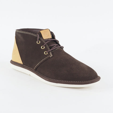 Mens Timberland City Shuffler Chukka A12K7 Dark Brown Leather Laced Casual Boots