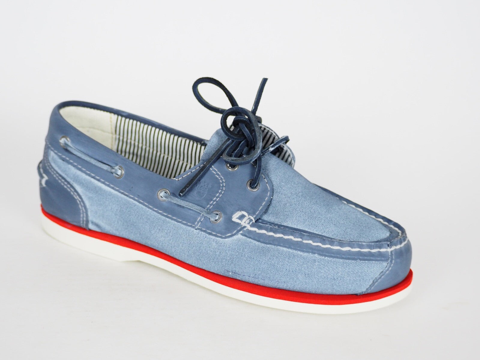 Womens Timberland Amherst 24675 Navy Leather Fabric Boat Shoes