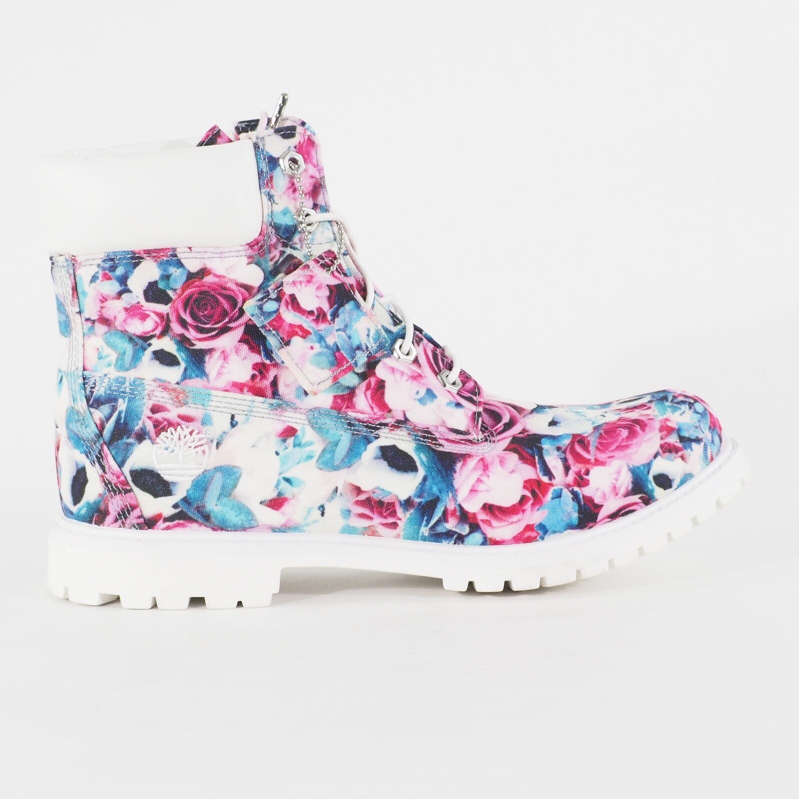 Womens Timberland 6 Inch Flower Print A1846 Fabric Lace Up Casual Walking Boots