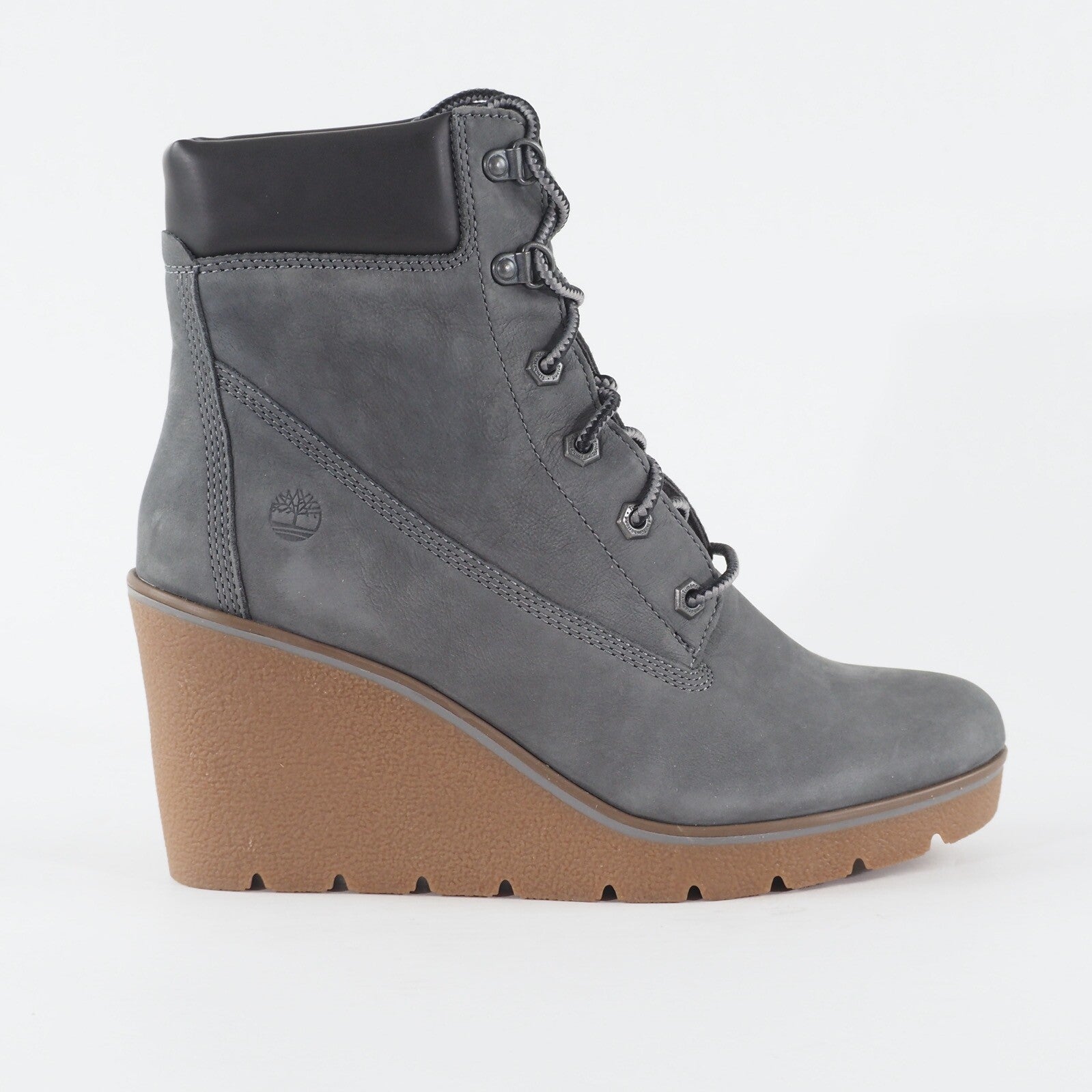 Womens Timberland Paris Height 6inch A23Z2 Grey Leather Lace Up Casual Boots