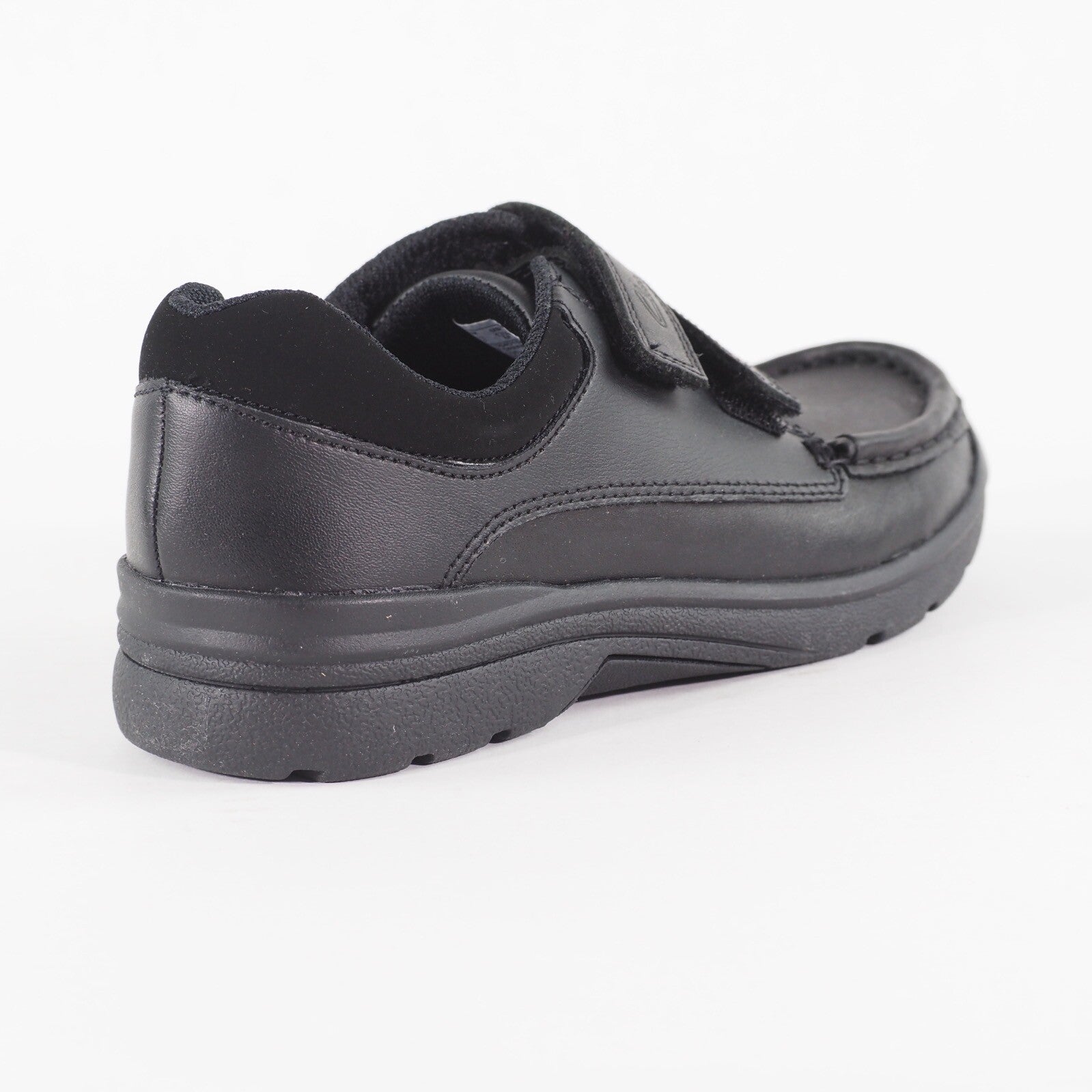 Boys Clarks Obie Play Black Leather Double Strap School Walking Shoes