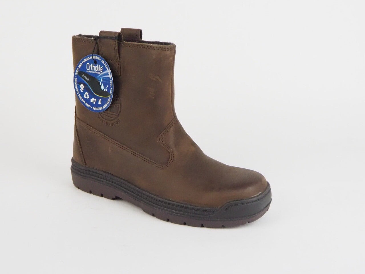 Boys Timberland Ramble Wild WP A17GI Brown Leather Pull On Waterproof Boots