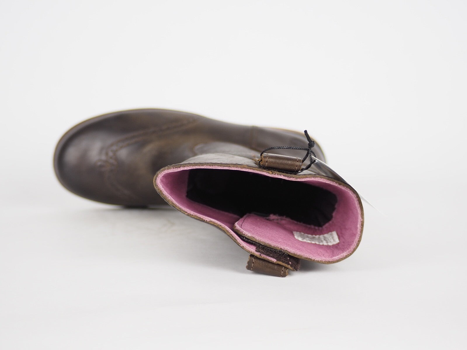 Girls Timberland Brixham Tall Zip 31706 Brown Leather Lace Up Winter Boots