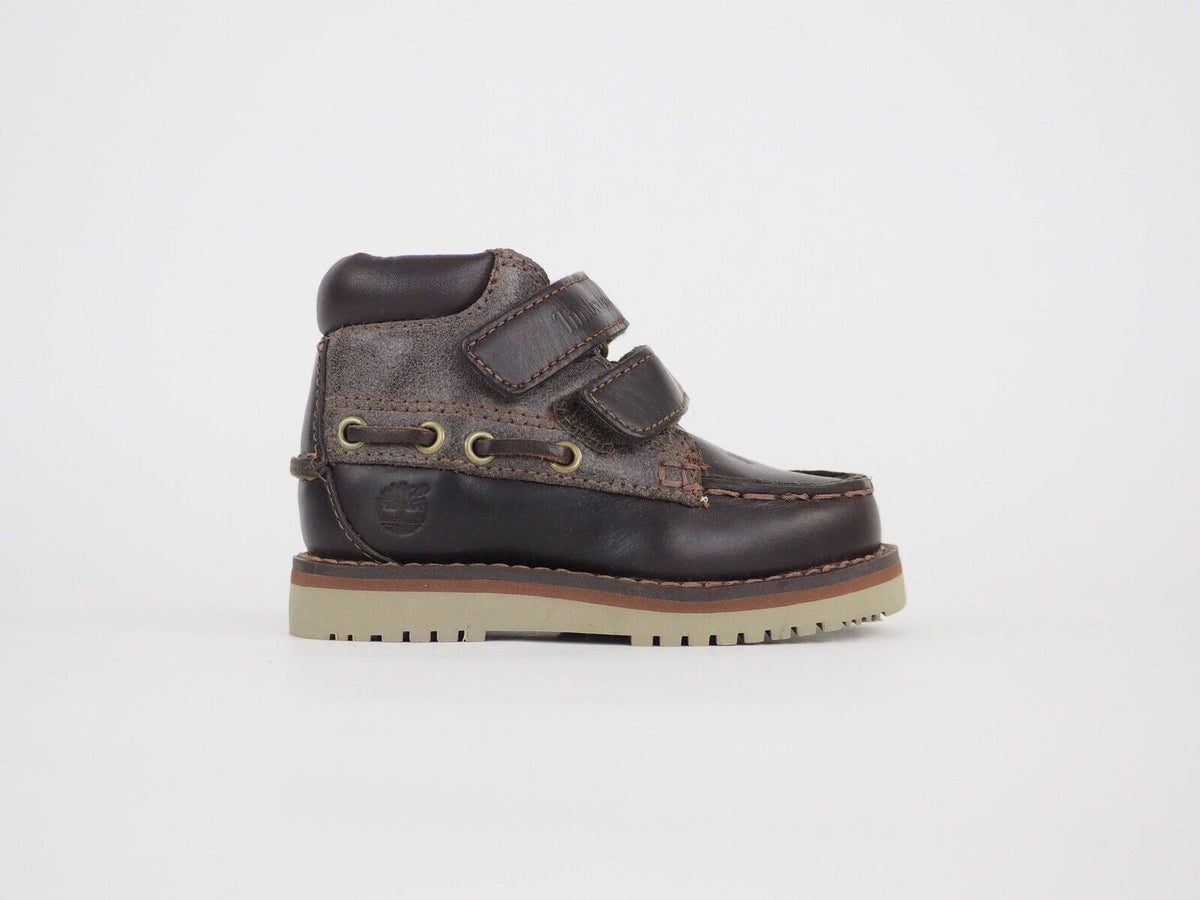 Toddlers Timberland Milville 39887 Dark Brown Leather 2 Strap Chukka Boots