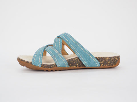 Womens Timberland EK Brestsndl 3859R Blue Leather Casual Summer Strappy Sliders