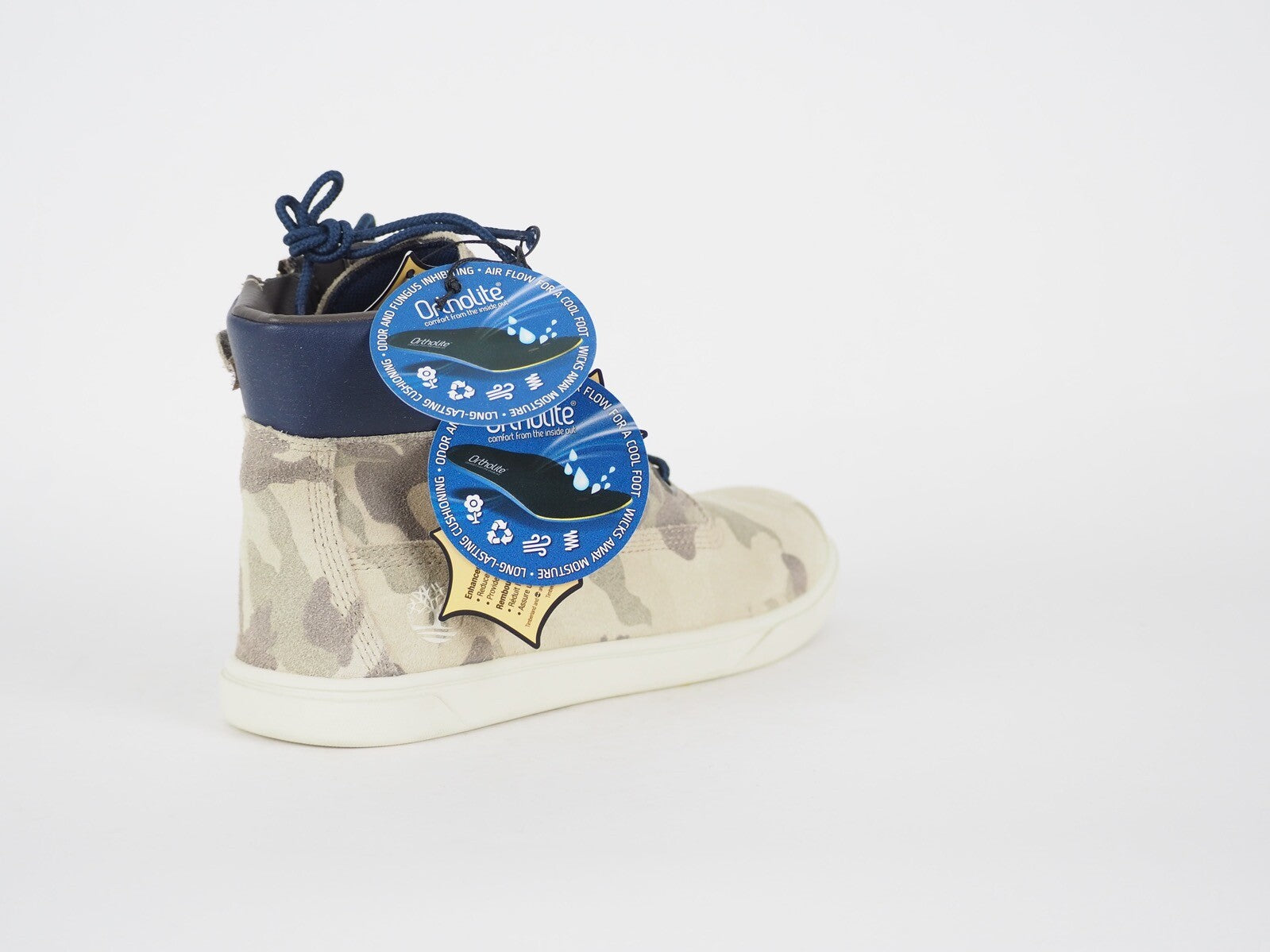 Juniors Timberland Groveton 6 In A15ZK Beige Leather Kids Boots Lace Up Trainers