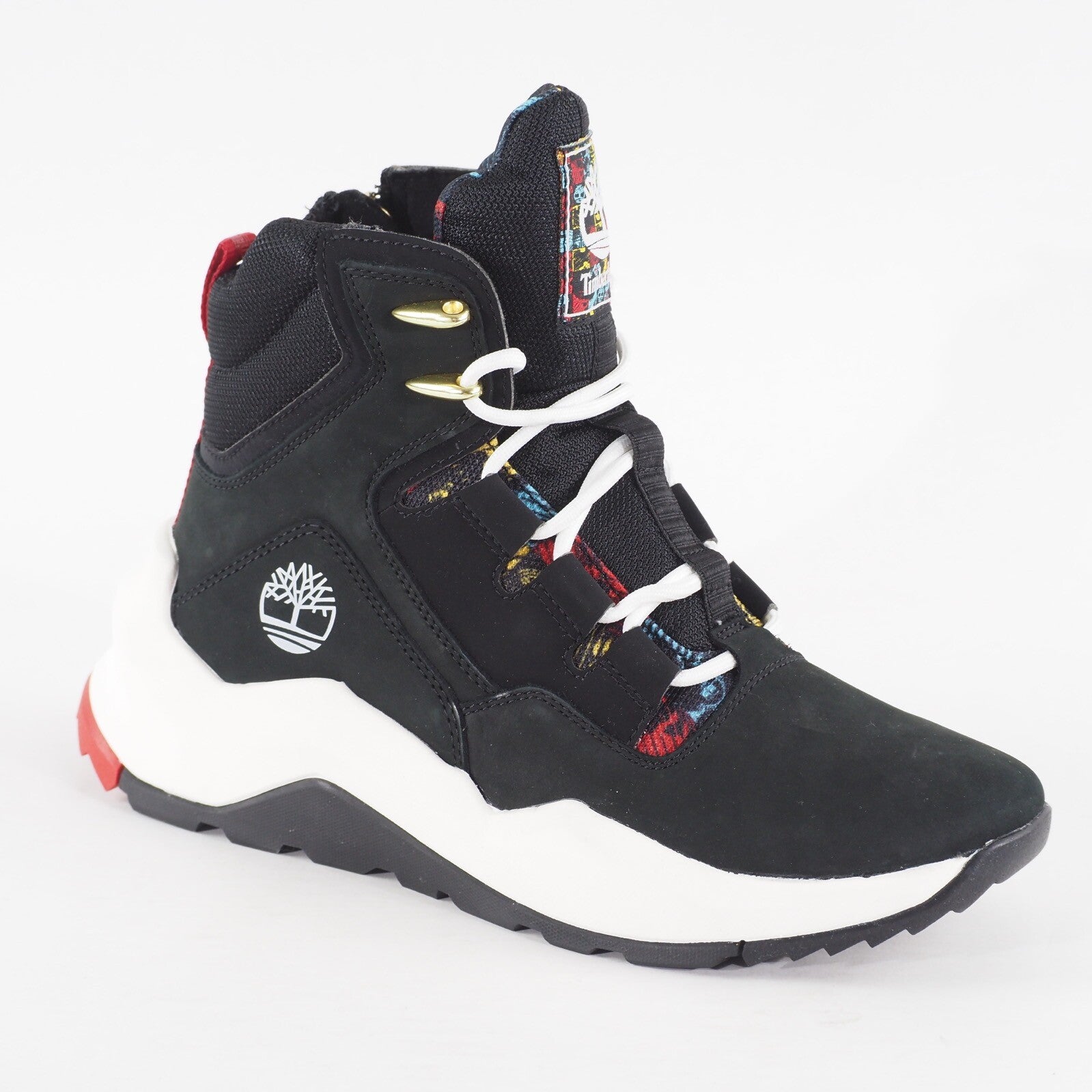 Womens Timberland Madbury A2PUW Black Nubuck Leather Zip Up Casual Sneaker Boots