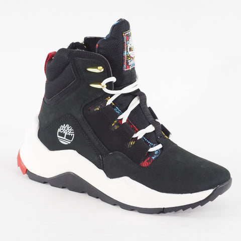 Womens Timberland Madbury A2PUW Black Nubuck Leather Zip Up Casual Sneaker Boots