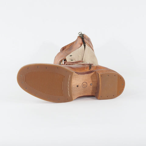 Womens Timberland Lucille Boot Company 67625 Tan Leather Casual Zip Side Boots