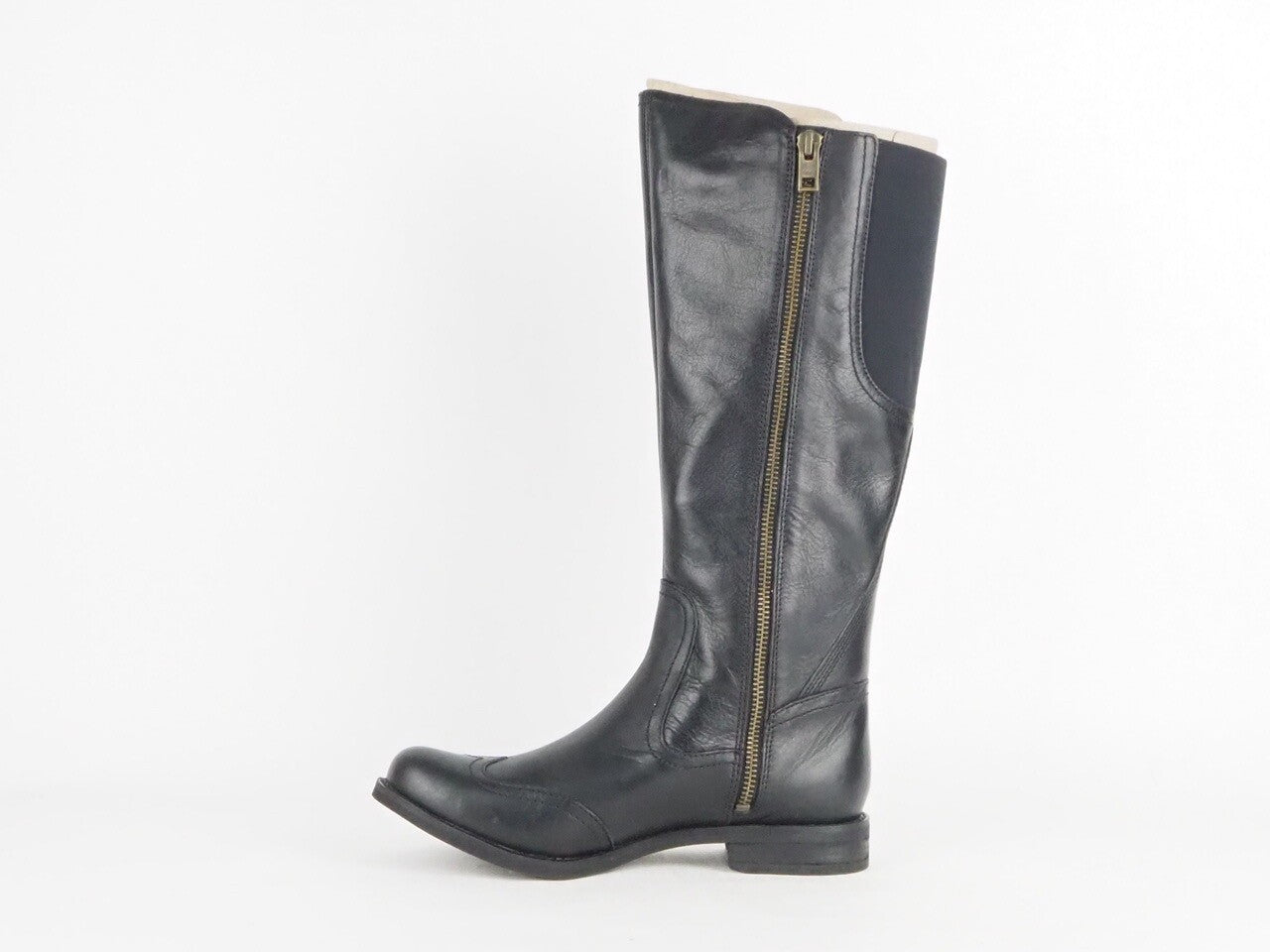 Womens Timberland Savin Hill Tall 8560A Black Leather Zip Waterproof Boots