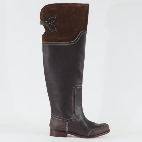 Womens Timberland Lucille Knee 20644 Brown Leather Casual Pull On Tall Boots