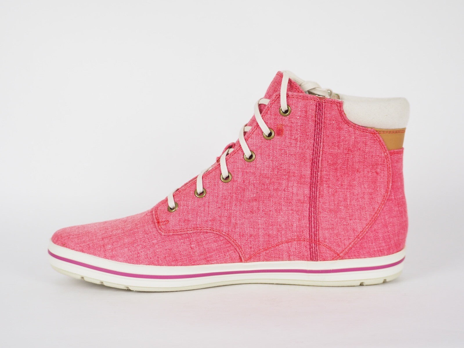 Womens Timberland EK Casco Bay Canvas 8947A Casual Pink Lace Up Chukka Boots