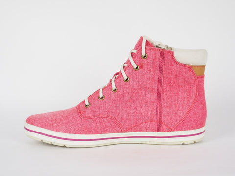 Womens Timberland EK Casco Bay Canvas 8947A Casual Pink Lace Up Chukka Boots