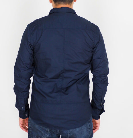 Mens The Original Ben Sherman MA1350M Dangerous Classic Navy Regular Fit Shirt
