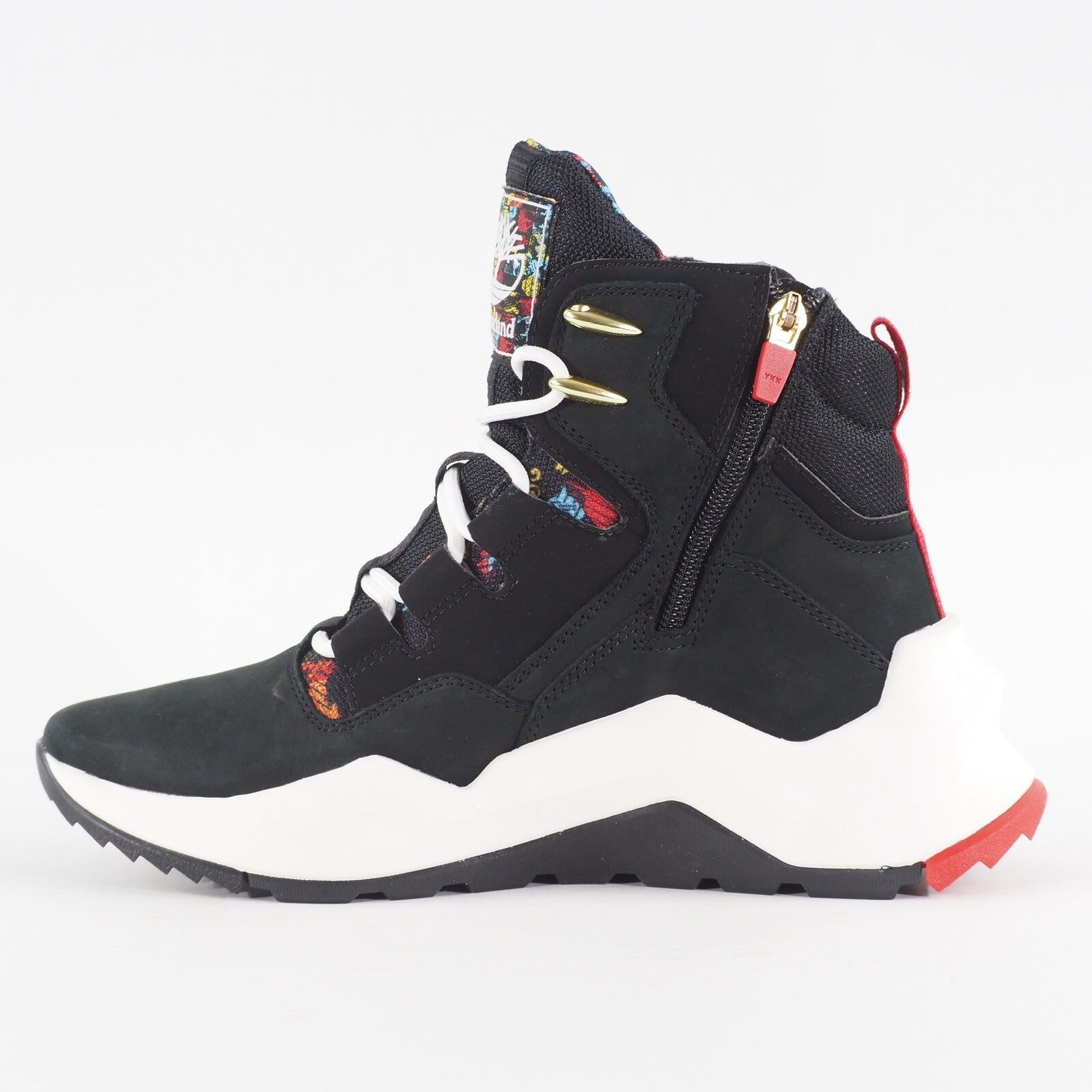 Womens Timberland Madbury A2PUW Black Nubuck Leather Zip Up Casual Sneaker Boots