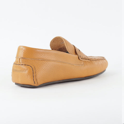 Mens Sebago Tirso Penny B161312 Medium Tan Leather Slip On Formal Loafer Shoes