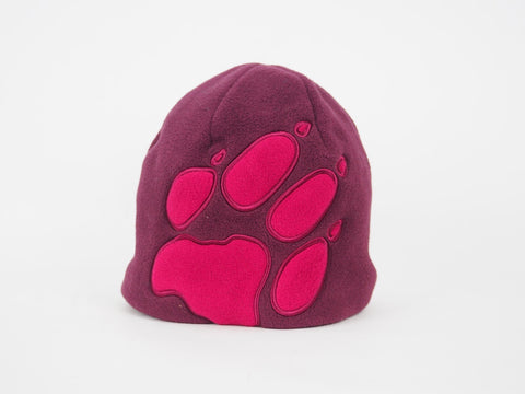New Jack Wolfskin Kids Front Paw Hat 19424 Dark Berry Warm Hat Beanie