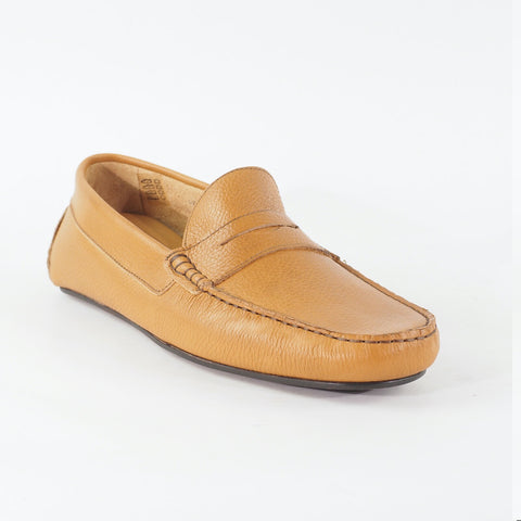 Mens Sebago Tirso Penny B161312 Medium Tan Leather Slip On Formal Loafer Shoes