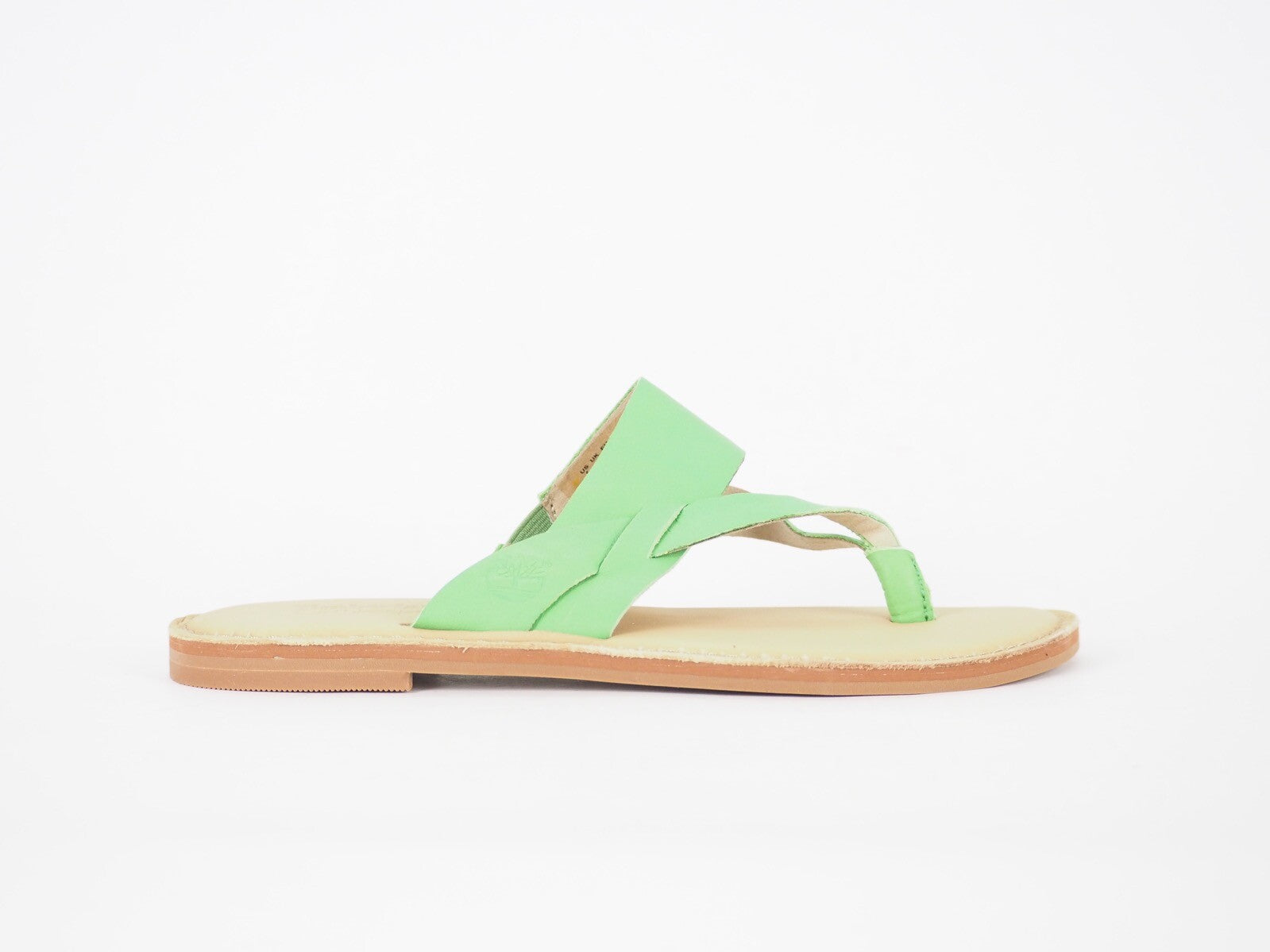 Womens Timberland EK 8166B Light Green Leather Light Summer Thongs Flip Flops