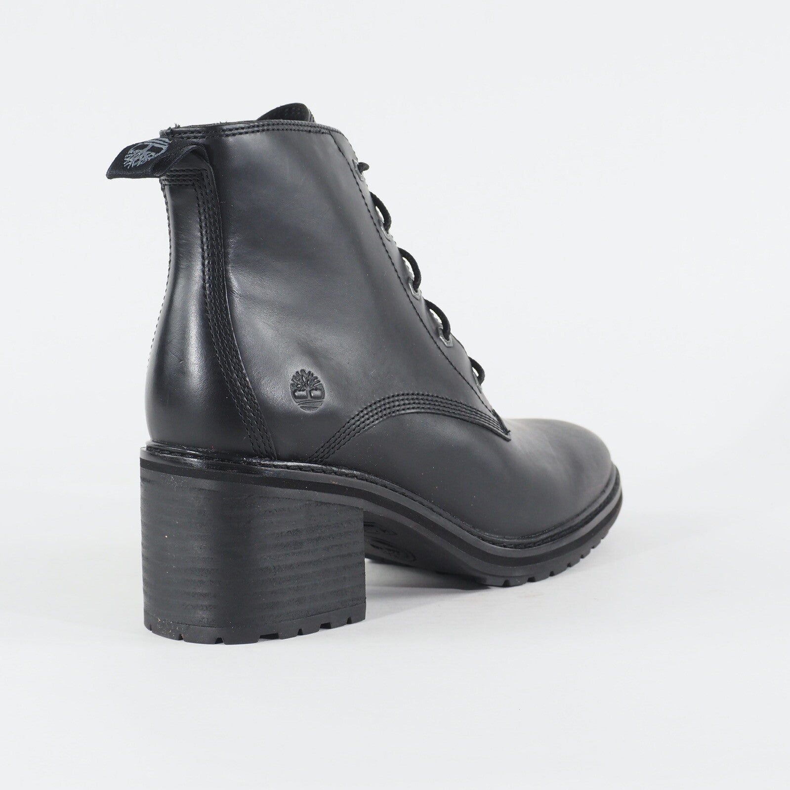 Womens Timberland Sienna High A23MH Black Leather Lace Up Casual Ankle Boots