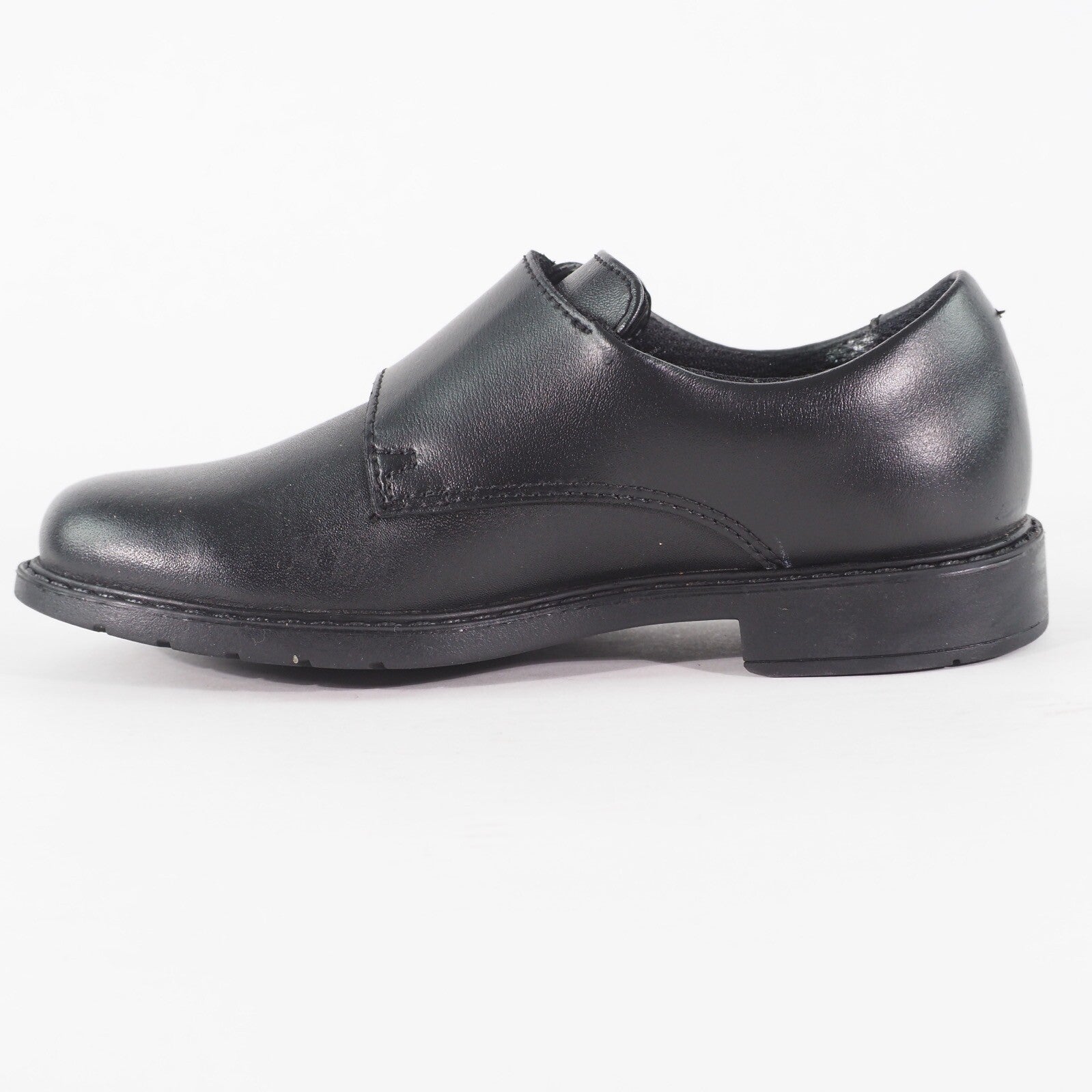 Girls Clarks Scala Street Black Leather Leader Double Strap School Walking Shoes
