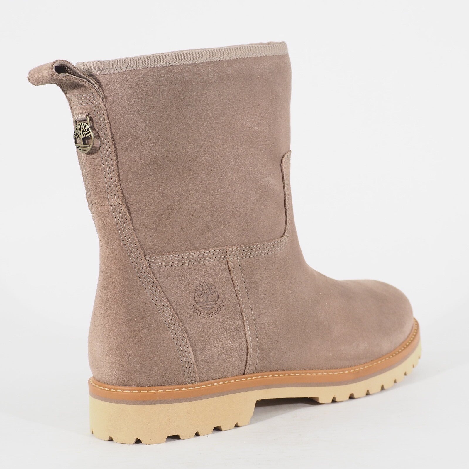 Womens Timberland Chamolx Valley A1SAA Taupe Leather Pull Casual Walking Boots