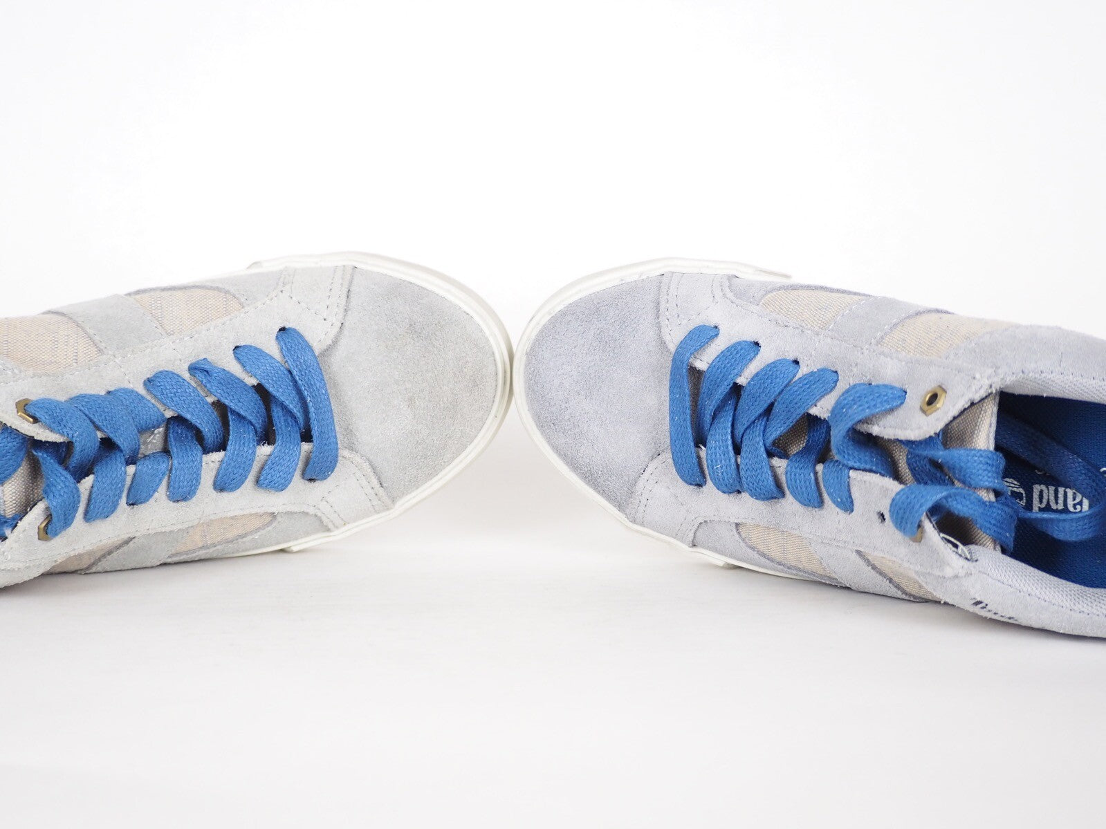 Womens Timberland EK Glastonbury 8234B Blue Suede Fabric Lace Up Trainers UK 5