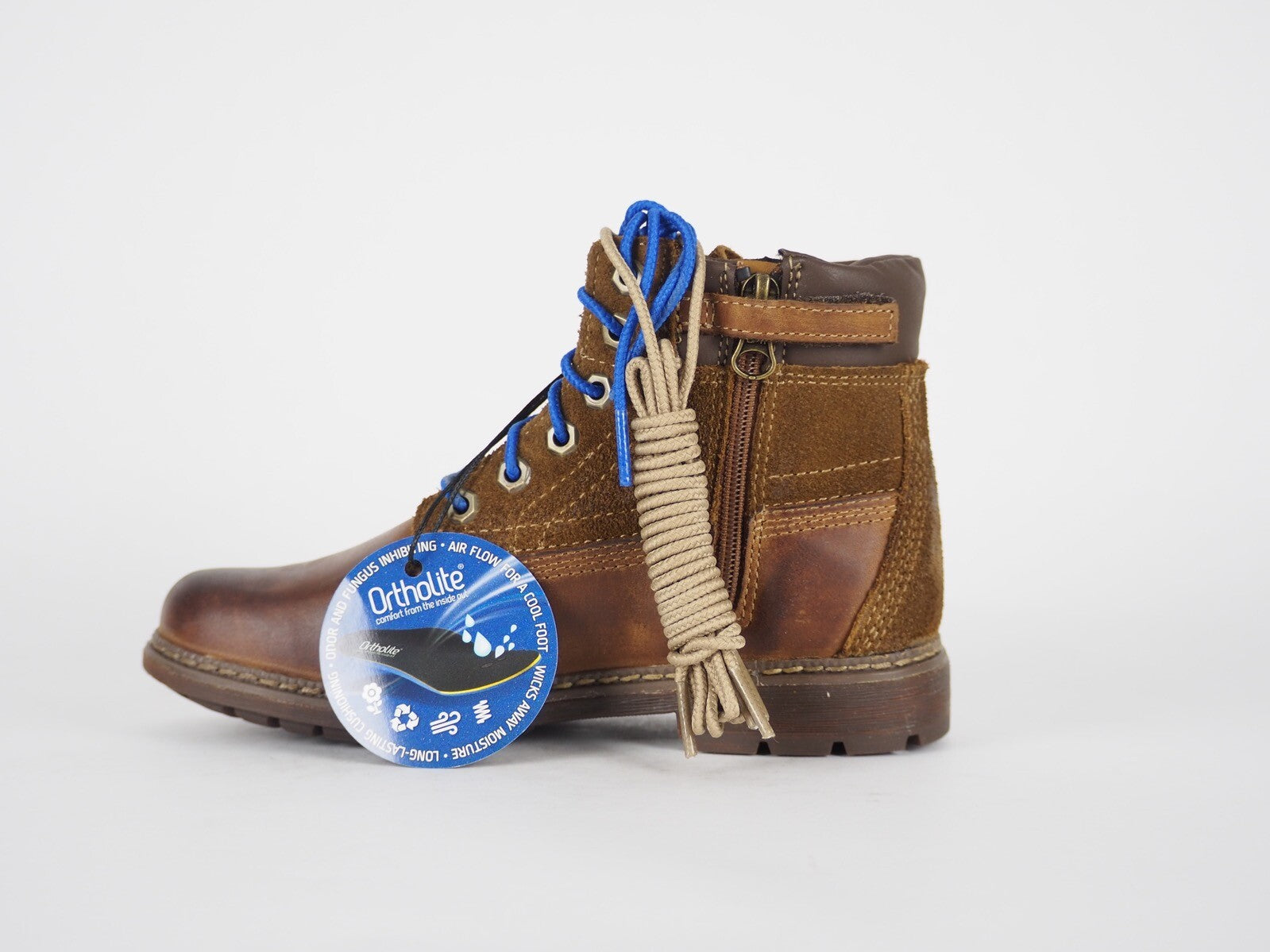 Boys Timberland Amesbury 6 Inch PT 8275R Brown Leather Suede Lace Up Boots