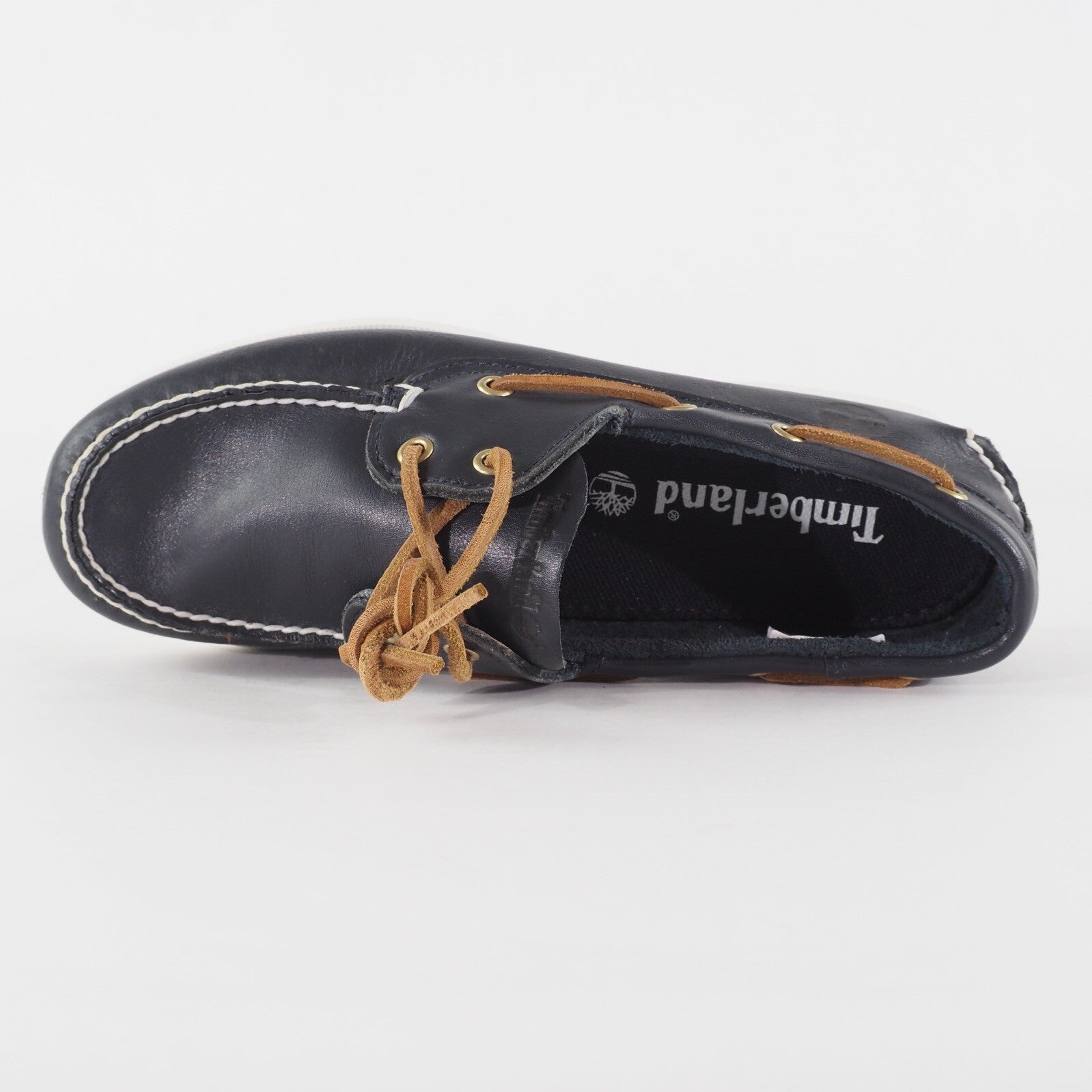 Mens Timberland Eye 29575  Leather Lace Up Navy Casual Walking Boat Shoes