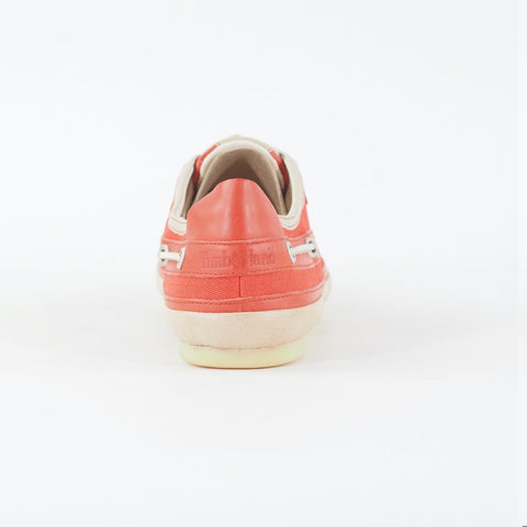 Womens Timberland Vintera Ox 16686 Red Leather Canvas Lace Up Casual Shoes