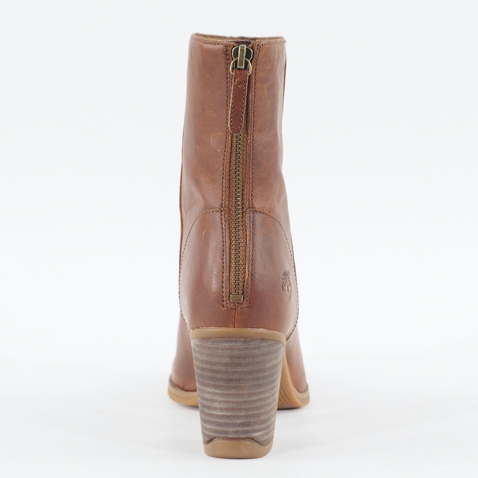 Womens Timberland Atlantic Heights A16D1 Medium Brown Zip Up Heeled Mid Boots