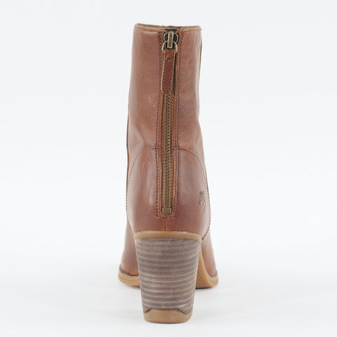 Womens Timberland Atlantic Heights A16D1 Medium Brown Zip Up Heeled Mid Boots