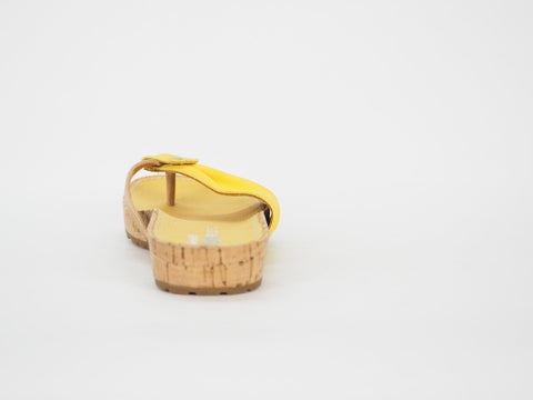 Womens Timberland Estela 24691 Yellow / Brown Leather Summer Ladies Flip Flops