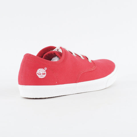Mens Timberland Hookset 4 Eye 9321B Bright Red Canvas Laced Low Top Casual Shoes
