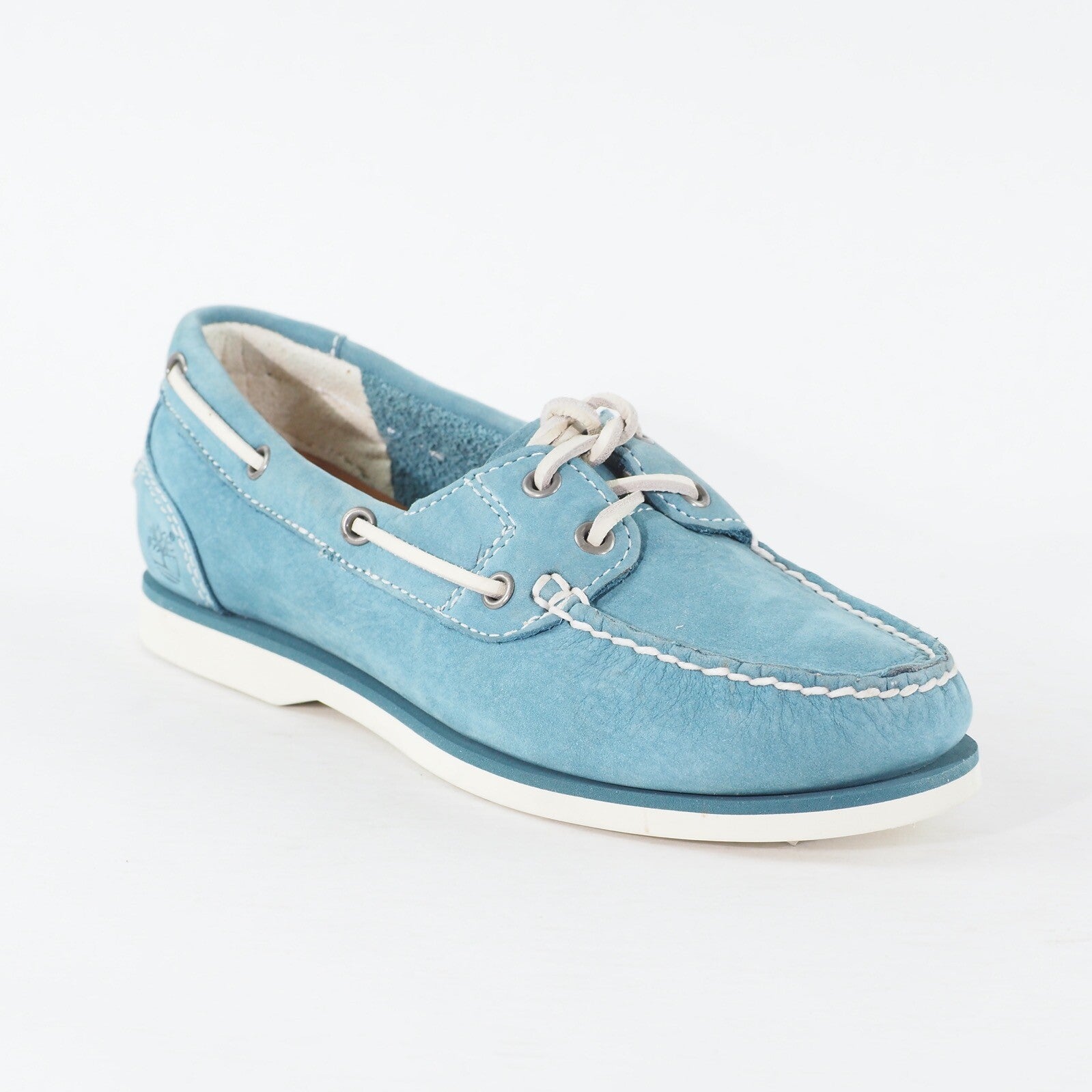Womens Timberland Classic 3936R Dark Teal Leather Lace Up Casual Boat Shoes