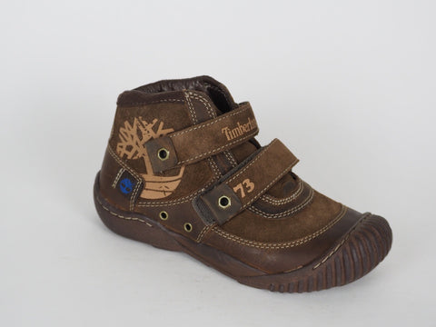 Boys Timberland Earthkeepers 31742 Dark Brown Leather 2 Strap Warm Chukka Boots
