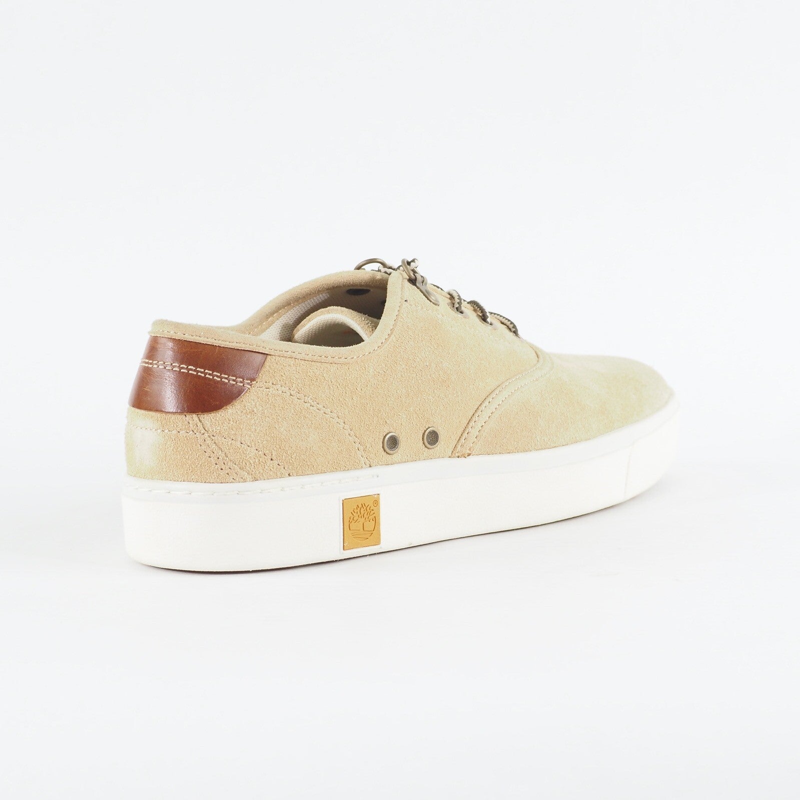 Mens Timberland Amherst A192U Beige Suede Leather Lace Up Casual Shoes