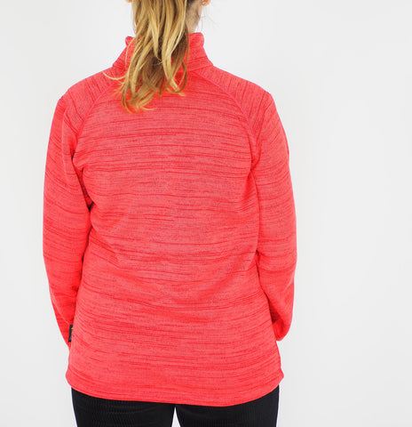 Womens Jack Wolfskin AQUILA 1706771 Zip Up Tulip Red Breathable Track Jacket