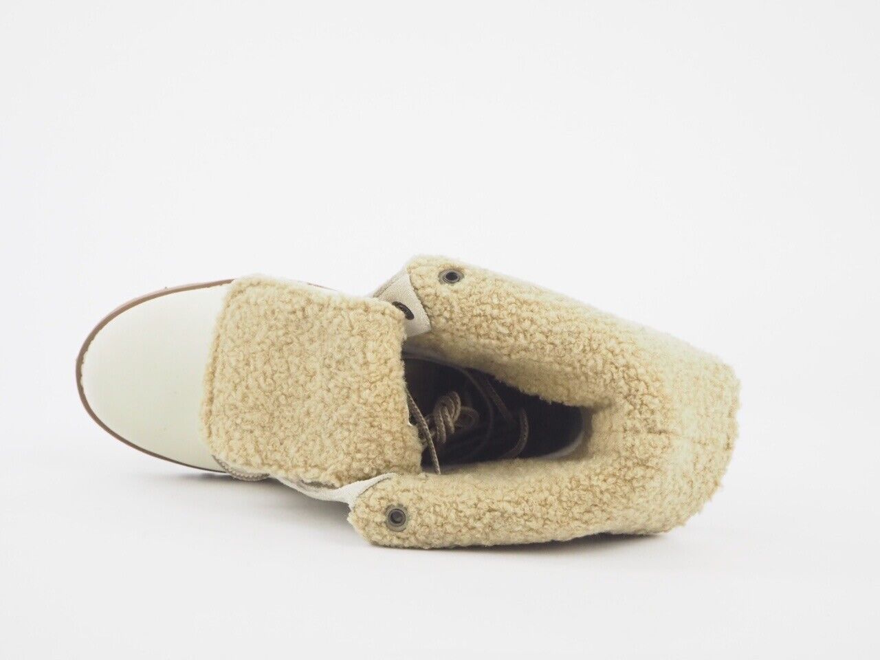Youth Timberland Fold Over Premium 21726 Cream Leather Suede Boots