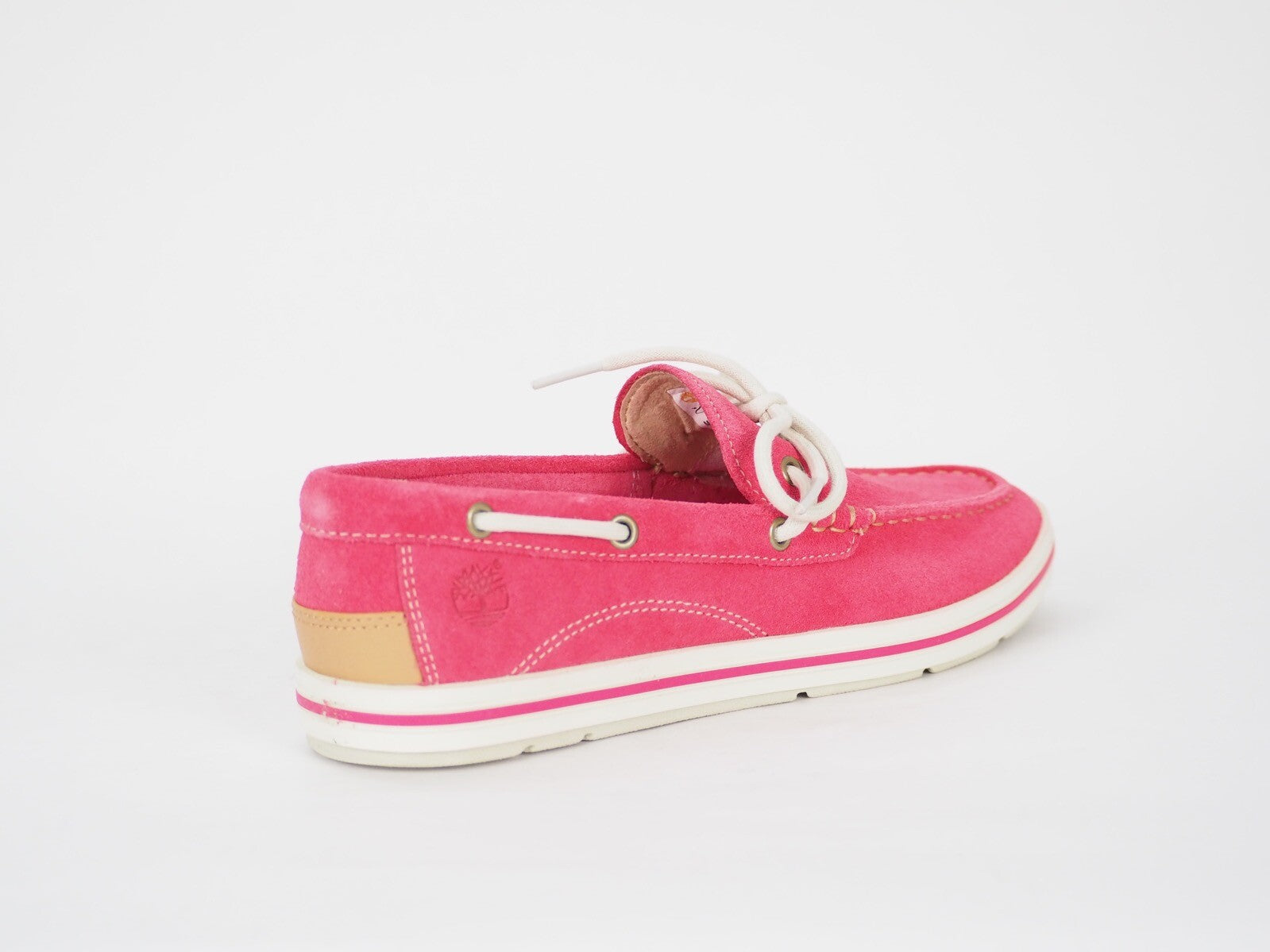 Womens Timberland Casco Bay 8850R Pink Leather Espadrilles Casual Boat Shoes